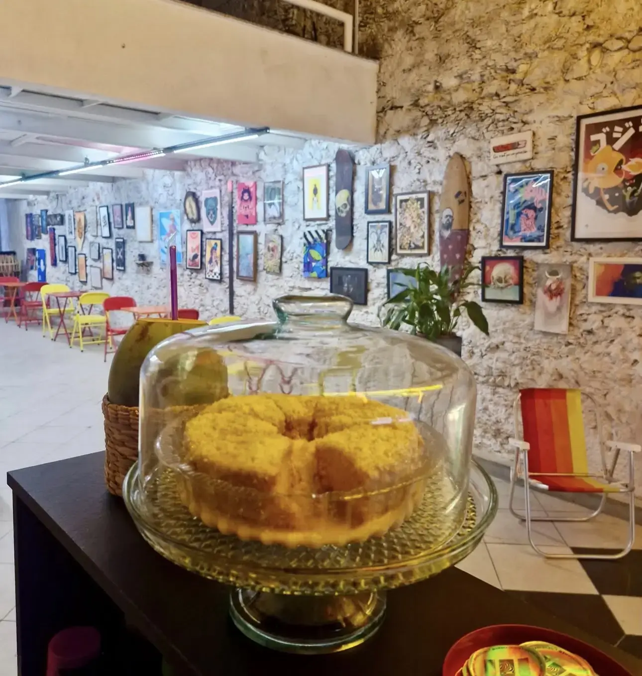 Interior do café Amarathi